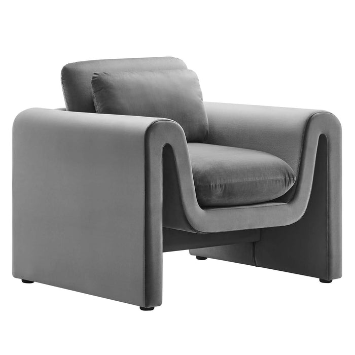 Waverly Performance Velvet Armchair | Bohemian Home Decor