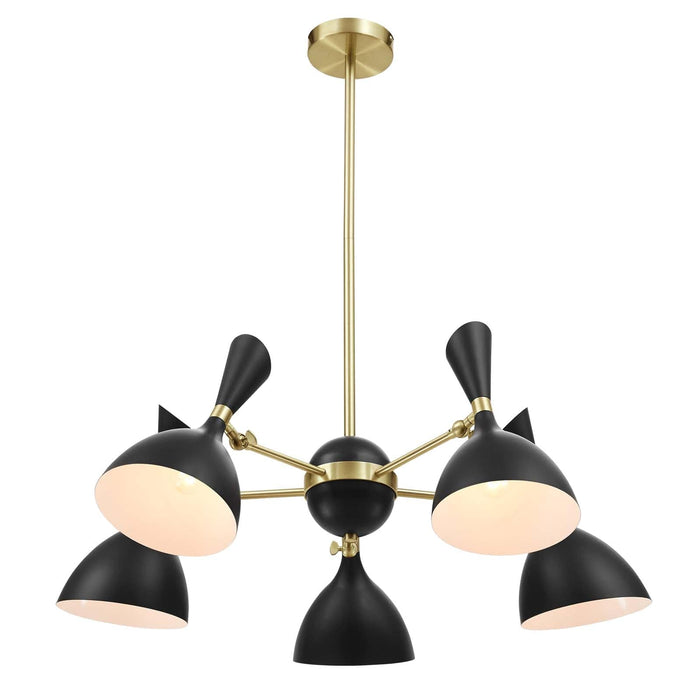 Pendant Light Declare 5-Light 6" Arm Pendant Black -Free Shipping at Bohemian Home Decor