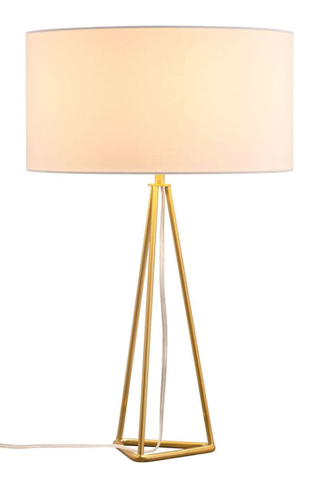 Sascha Table Lamp White & Brass | Bohemian Home Decor