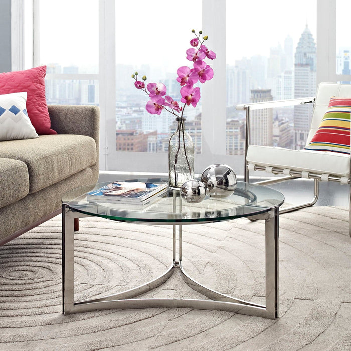 Signet Stainless Steel Coffee Table | Bohemian Home Decor