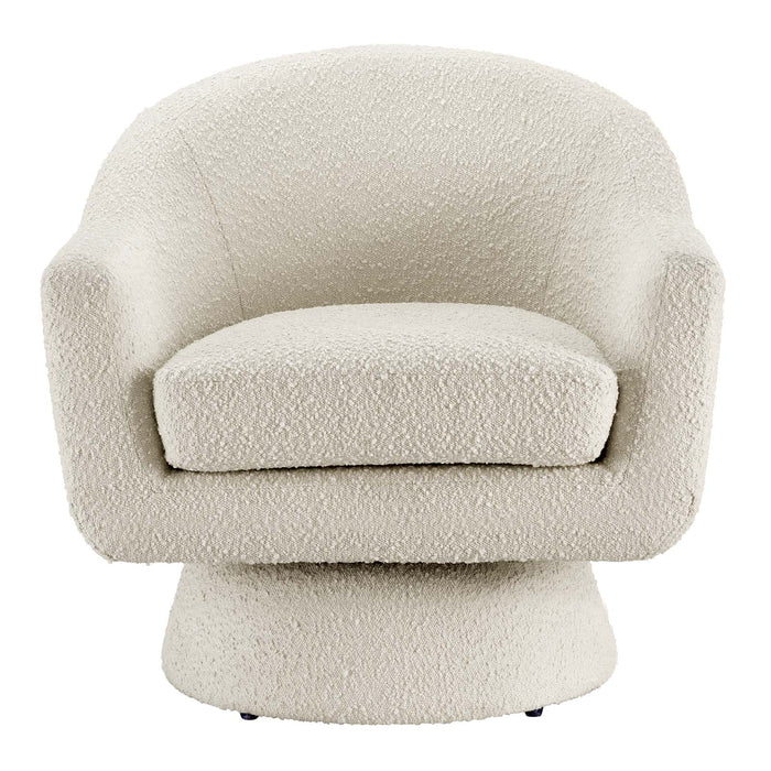 Astral Boucle Fabric Boucle Fabric Swivel Chair | Bohemian Home Decor