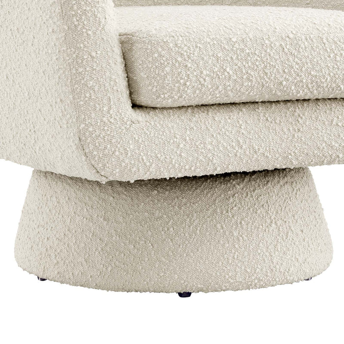 Astral Boucle Fabric Boucle Fabric Swivel Chair | Bohemian Home Decor