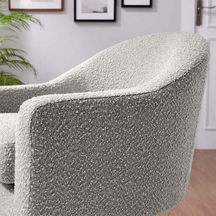 Astral Boucle Fabric Boucle Fabric Swivel Chair | Bohemian Home Decor