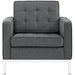 Loft Upholstered Fabric Armchair | Bohemian Home Decor