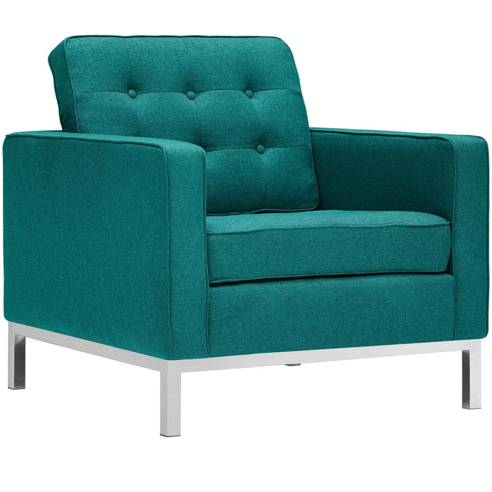 Loft Upholstered Fabric Armchair | Bohemian Home Decor