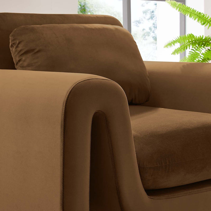Waverly Performance Velvet Armchair | Bohemian Home Decor