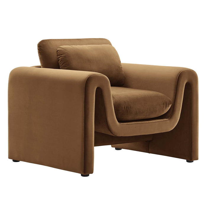 Waverly Performance Velvet Armchair | Bohemian Home Decor