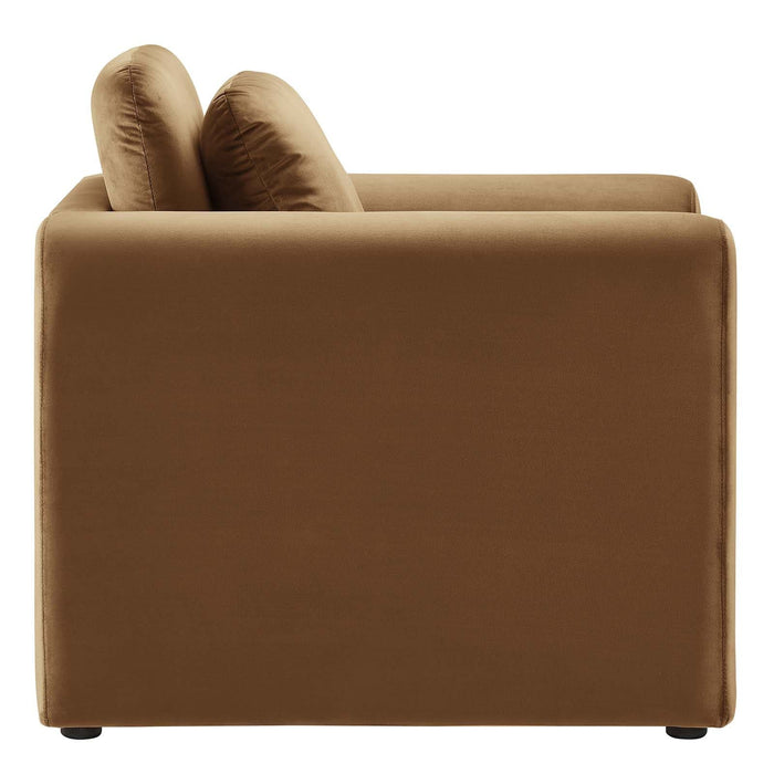 Waverly Performance Velvet Armchair | Bohemian Home Decor