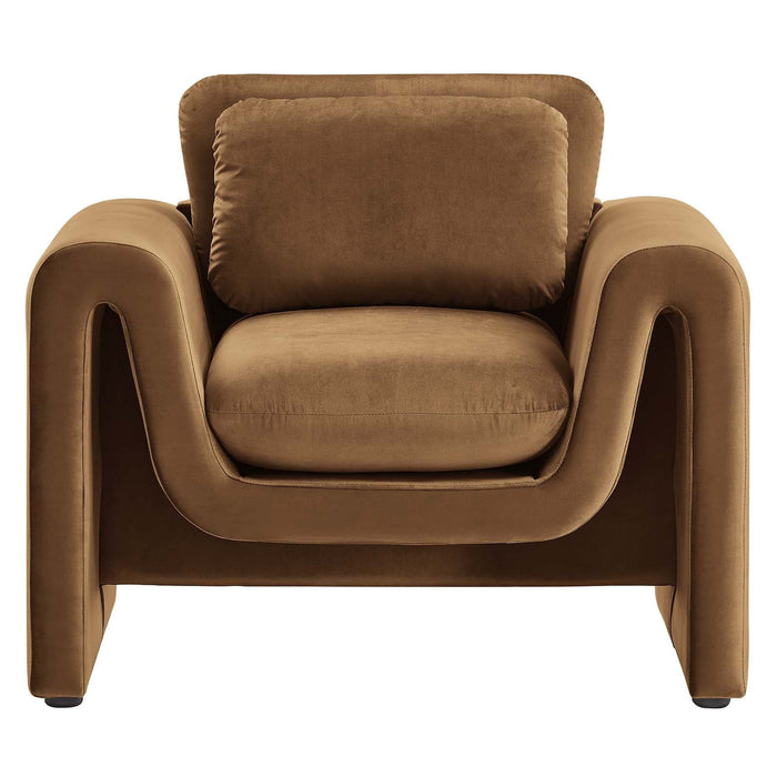 Waverly Performance Velvet Armchair | Bohemian Home Decor