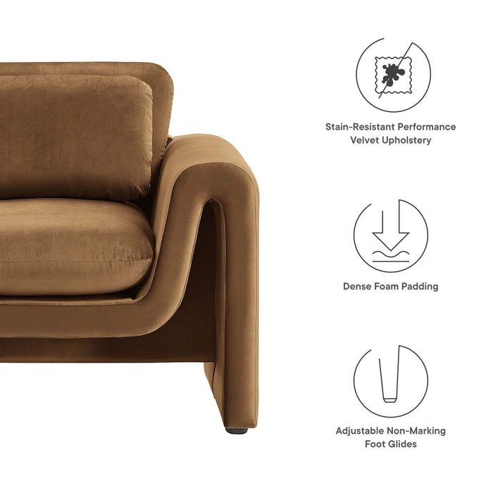 Waverly Performance Velvet Armchair | Bohemian Home Decor