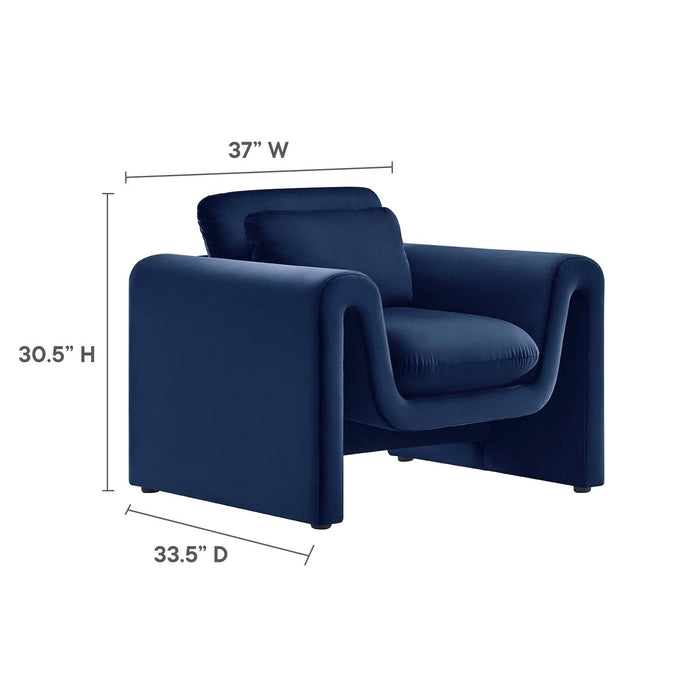 Waverly Performance Velvet Armchair | Bohemian Home Decor