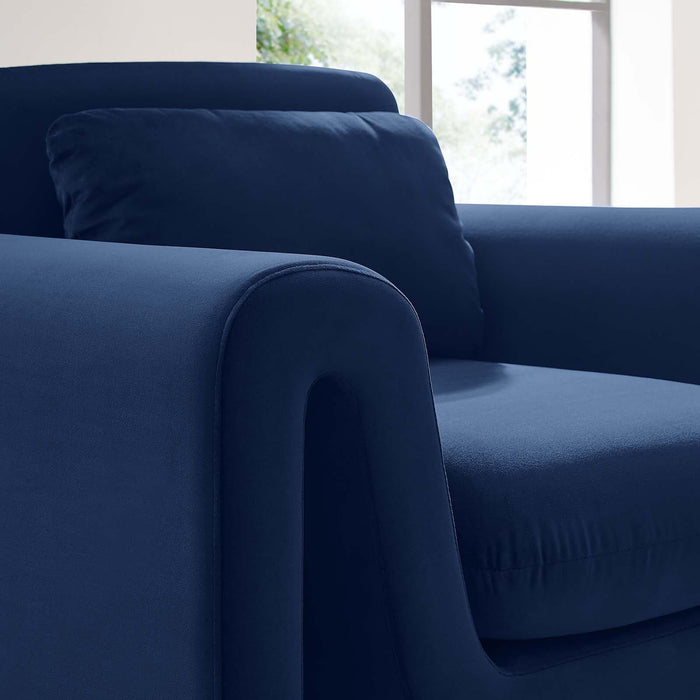 Waverly Performance Velvet Armchair | Bohemian Home Decor