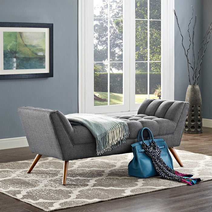 Response Medium Upholstered Fabric Bench | Bohemian Home Decor
