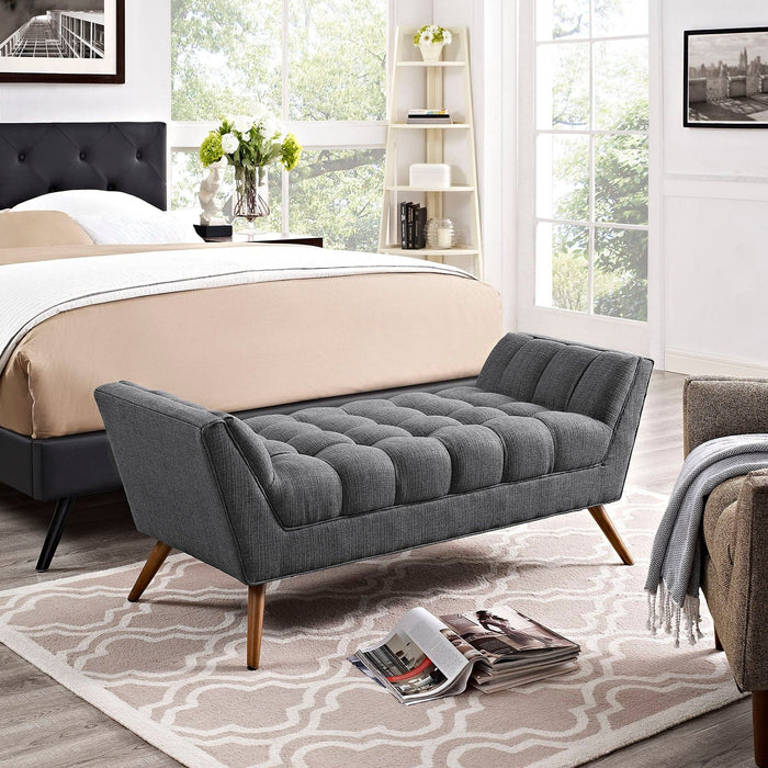 Response Medium Upholstered Fabric Bench | Bohemian Home Decor