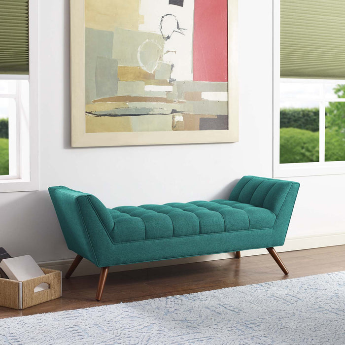 Response Medium Upholstered Fabric Bench | Bohemian Home Decor