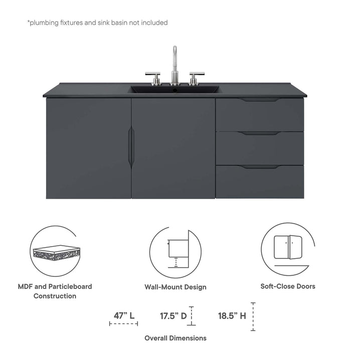 Vitality 48" Bathroom Vanity Cabinet (Sink Basin Not Included) | Bohemian Home Decor