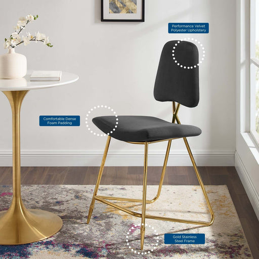 Chairs, Bar Stools, Stools Ponder Performance Velvet Counter Stool -Free Shipping at Bohemian Home Decor