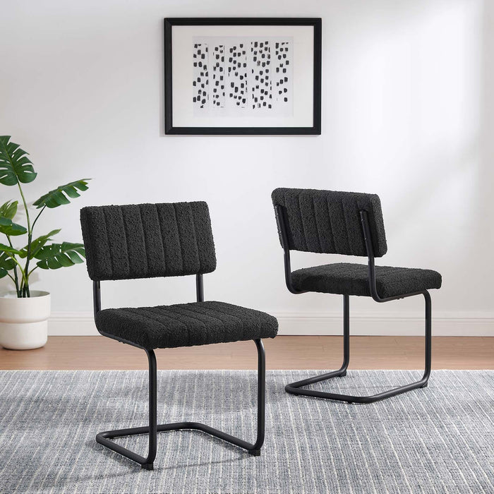 Parity Boucle Dining Side Chairs - Set of 2 | Bohemian Home Decor