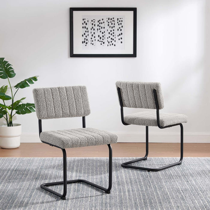 Parity Boucle Dining Side Chairs - Set of 2 | Bohemian Home Decor