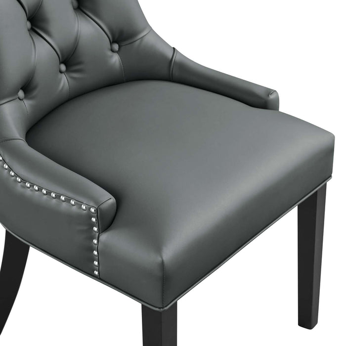 Dining Chair Regent Tufted Vegan Leather Dining Chair -Free Shipping at Bohemian Home Decor