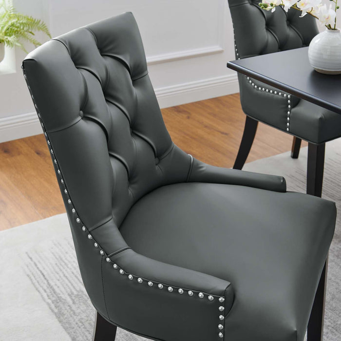 Dining Chair Regent Tufted Vegan Leather Dining Chair -Free Shipping at Bohemian Home Decor