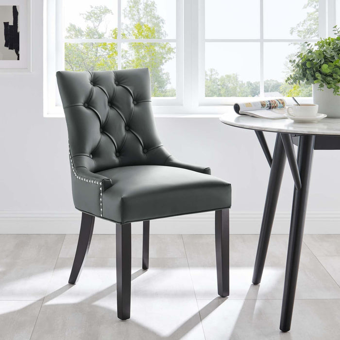Dining Chair Regent Tufted Vegan Leather Dining Chair -Free Shipping at Bohemian Home Decor