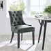 Dining Chair Regent Tufted Vegan Leather Dining Chair -Free Shipping at Bohemian Home Decor