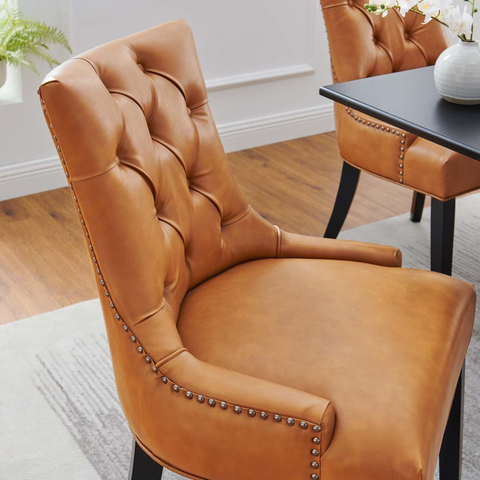 Regent Tufted Vegan Leather Dining Chair | Bohemian Home Decor