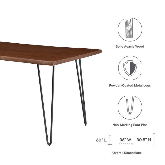 Henley 60" Live Edge Acacia Wood Dining Table II | Bohemian Home Decor