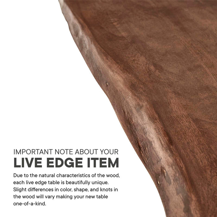 Henley 60" Live Edge Acacia Wood Dining Table II | Bohemian Home Decor