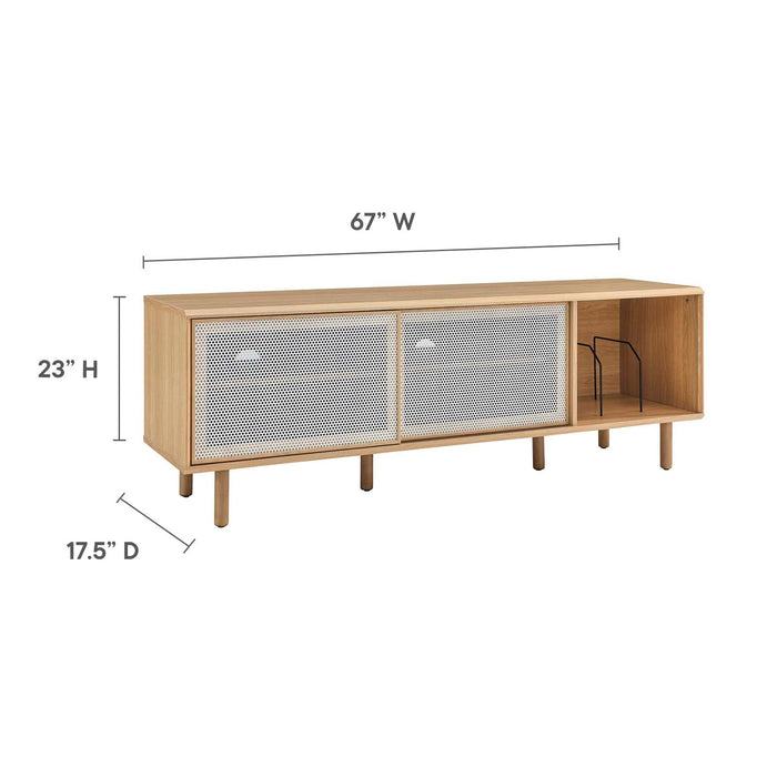 Kurtis 67" TV and Vinyl Record Stand | Bohemian Home Decor