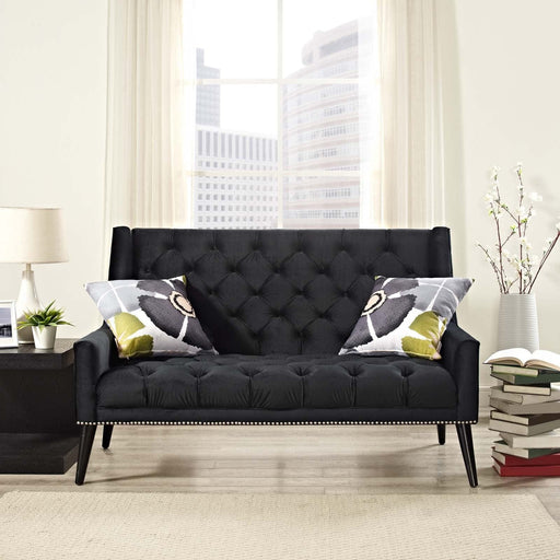 Loveseats Peruse Performance Velvet Loveseat -Free Shipping at Bohemian Home Decor