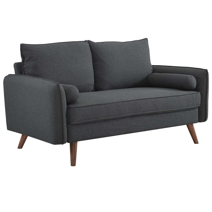 Loveseats Revive Upholstered Fabric Loveseat Gray -Free Shipping at Bohemian Home Decor