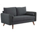 Loveseats Revive Upholstered Fabric Loveseat Gray -Free Shipping at Bohemian Home Decor