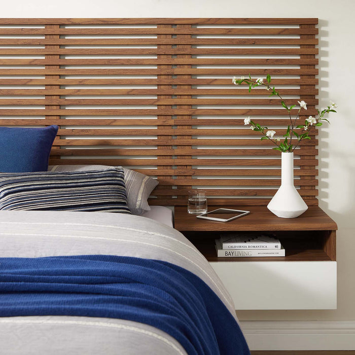 Render Wall Mount Twin Headboard and Modern Nightstands (Twin Size) | Bohemian Home Decor