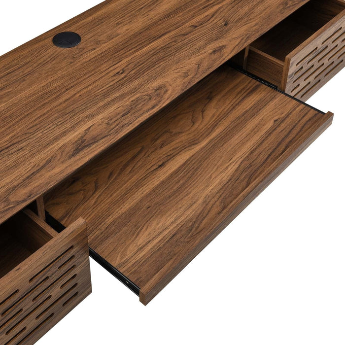 Merit 60" Wall Mount Wood Office Desk | Bohemian Home Decor