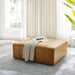 Bartlett Vegan Leather Ottoman | Bohemian Home Decor