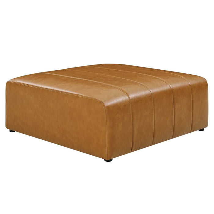 Bartlett Vegan Leather Ottoman | Bohemian Home Decor