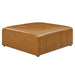 Bartlett Vegan Leather Ottoman | Bohemian Home Decor