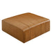 Bartlett Vegan Leather Ottoman | Bohemian Home Decor