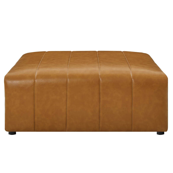 Bartlett Vegan Leather Ottoman | Bohemian Home Decor