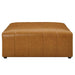 Bartlett Vegan Leather Ottoman | Bohemian Home Decor