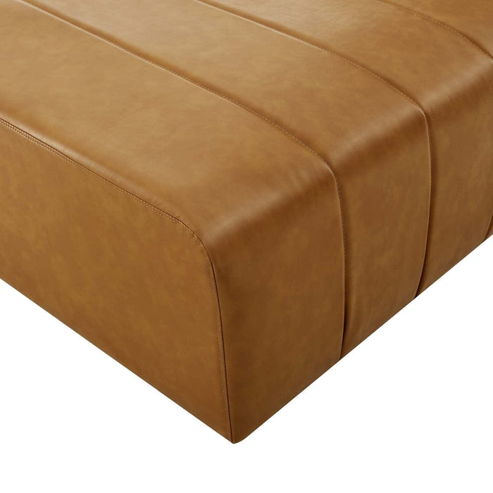 Bartlett Vegan Leather Ottoman | Bohemian Home Decor