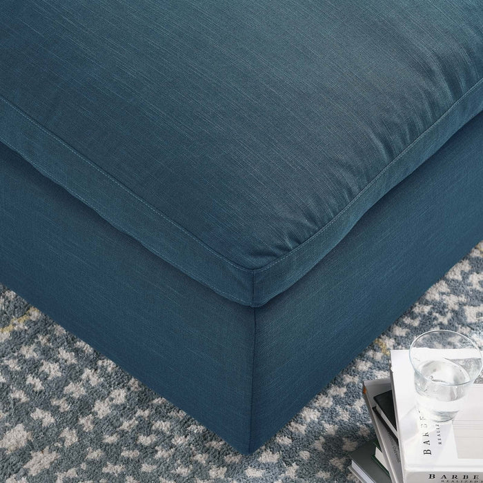 Commix Down Filled Overstuffed Ottoman | Bohemian Home Decor