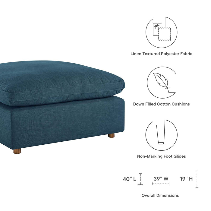 Commix Down Filled Overstuffed Ottoman | Bohemian Home Decor