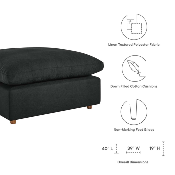 Commix Down Filled Overstuffed Ottoman | Bohemian Home Decor