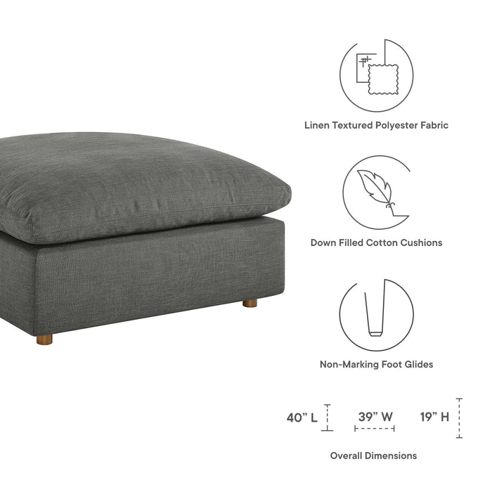 Commix Down Filled Overstuffed Ottoman | Bohemian Home Decor