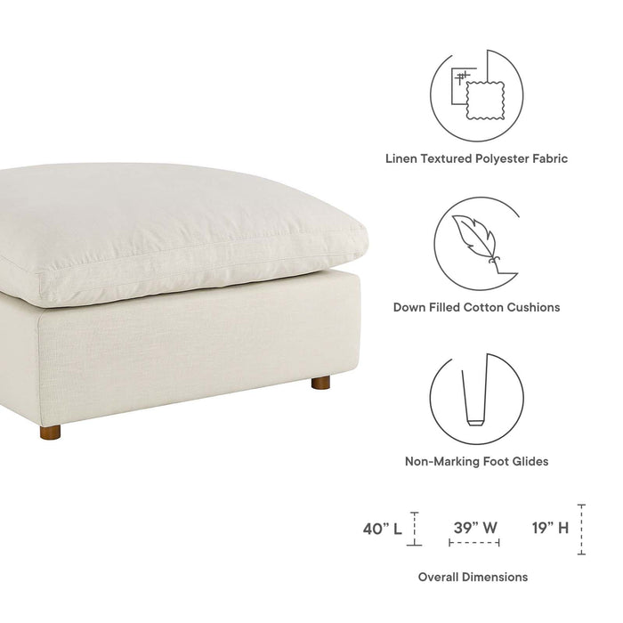 Commix Down Filled Overstuffed Ottoman | Bohemian Home Decor