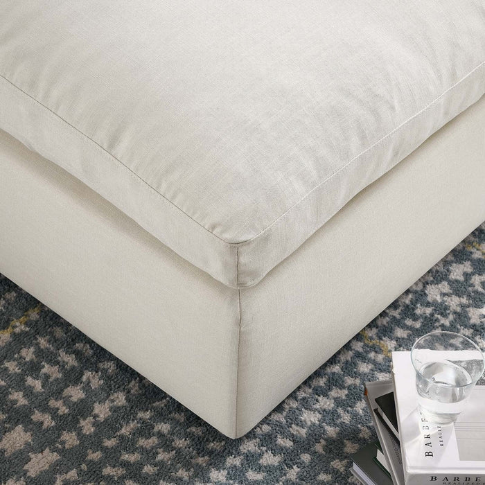 Commix Down Filled Overstuffed Ottoman | Bohemian Home Decor