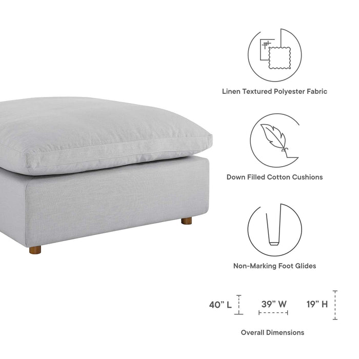 Commix Down Filled Overstuffed Ottoman | Bohemian Home Decor